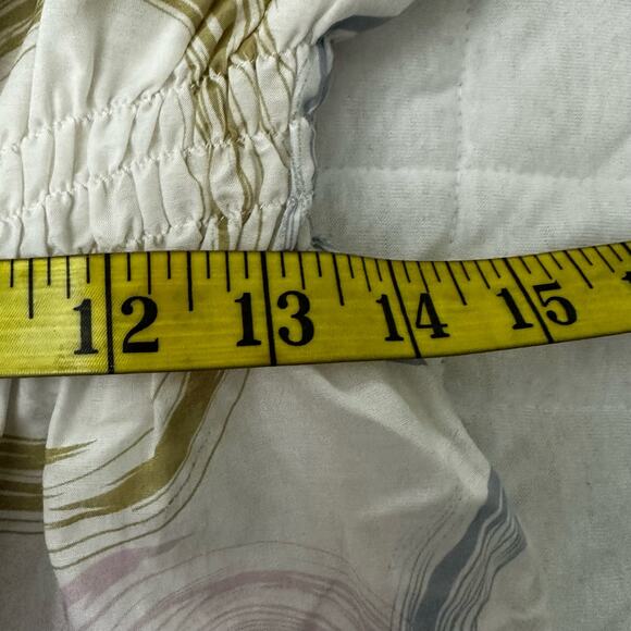 WALTER Womens Dress 4 Off Shouder Abstract Artsy Cotton Silk Summer Coastal - Picture 8 of 11